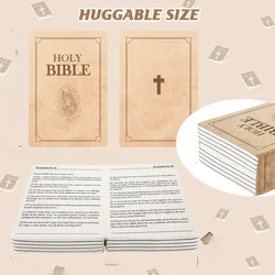 Biblical Pillow-Plush Book Shaped Bible Faith Bible Pillow Bible Poem Pillow Standard Plush Toy Doll Gift Pillow