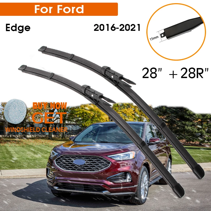 

Car Wiper For Ford Edge 2016-2021 Windshield Rubber Silicon Refill Front Window Wiper 28"+28"R LHD RHD Accessorie