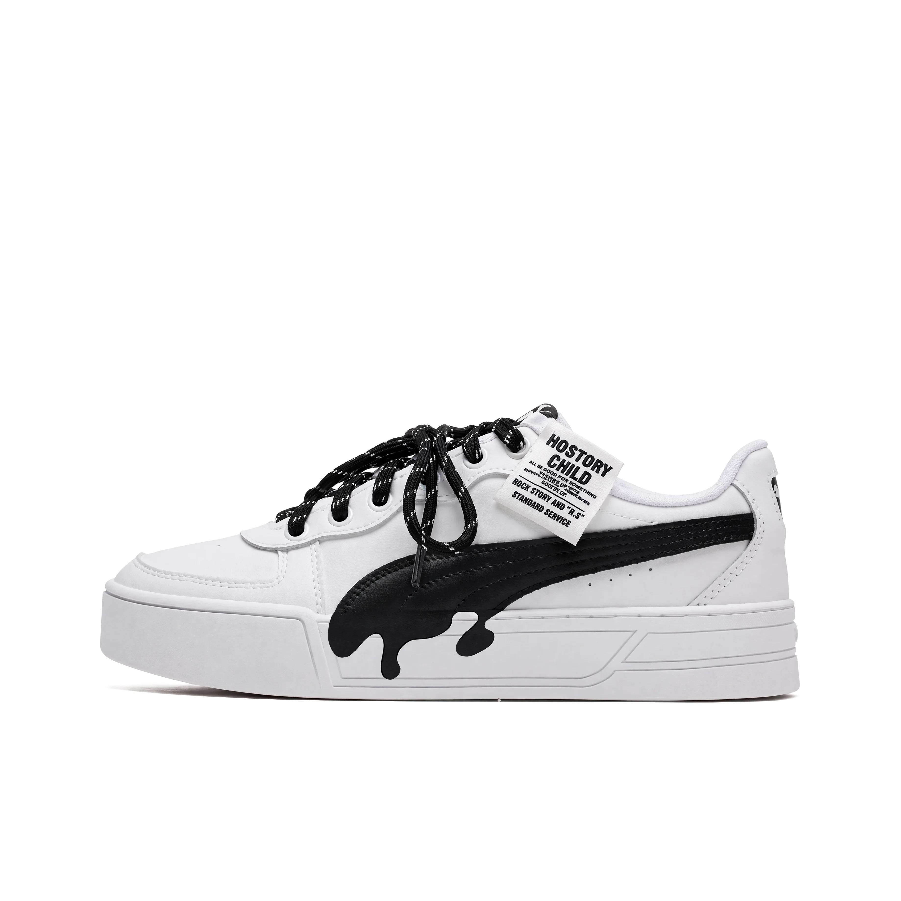 PUMA Skye Ink Shadow Rebel Leather Slip Resistant Abrasion Resistant Low top Skateboard Shoes Women's 374764-02（Team2284-）