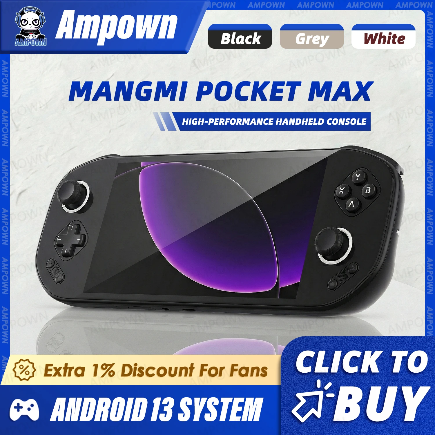MANGMI POCKET MAX Handheld Game Console 7'' OLED 144Hz Scree