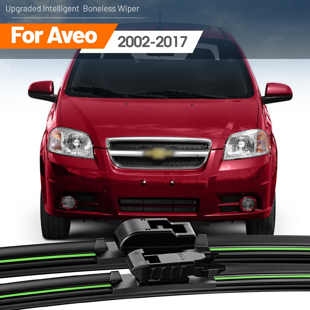 

2pcs For Chevrolet Aveo T200 T250 T300 2002-2017 Front Windshield Wiper Blades 2010 2011 2012 2013 Windscreen Window Accessories