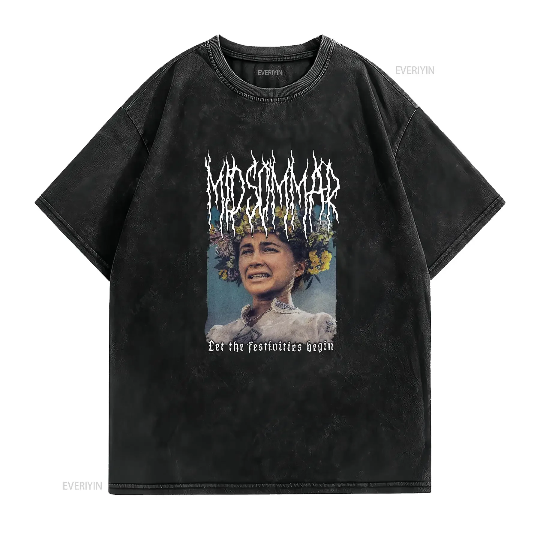Midsommar Florence Pugh T Shirt Metal Band Style Movie long or short sleeves vintage Washed Unisex Slightly graphic homme