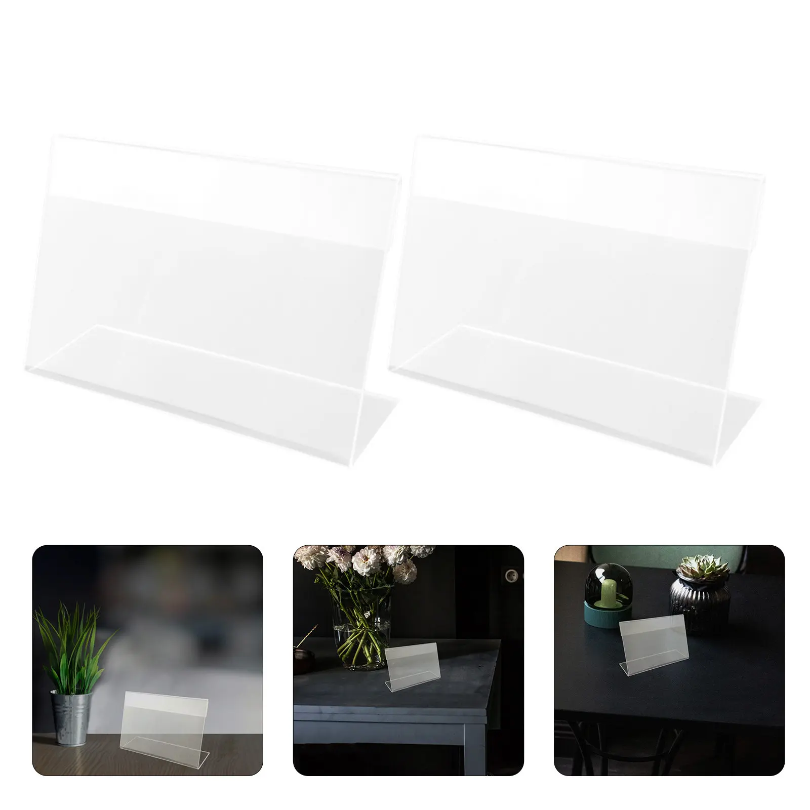 

30Pcs 6x4cm Clear Acrylic Shelf Label Holder Easy Clip on Price Tag for Supermarket Retail Store Tabletop Display Organizer
