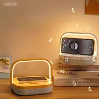 10W Wireless Portable Charger Digital FM Alarm Clock Bluetooth Speaker Radio Touch Night Light Dual Bedside Home Subwoofer