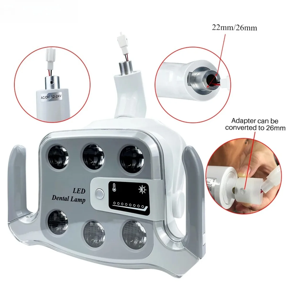 

Dental LED Light, Sensitive Light, Induction Shadowless Lamp, Teeth Whitening for Implant, Dentistry Equipment Dental Chair Lamp