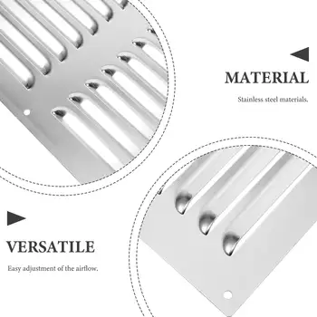 Nerezová ocelová lamelová ventilační mřížka, klimatizace, kryt odsávacího ventilátoru, nástěnný větrací otvor, vnitřní stropní zásuvka, počasí 8 nejlepší prodej kryt odsávacího ventilátoru - №3