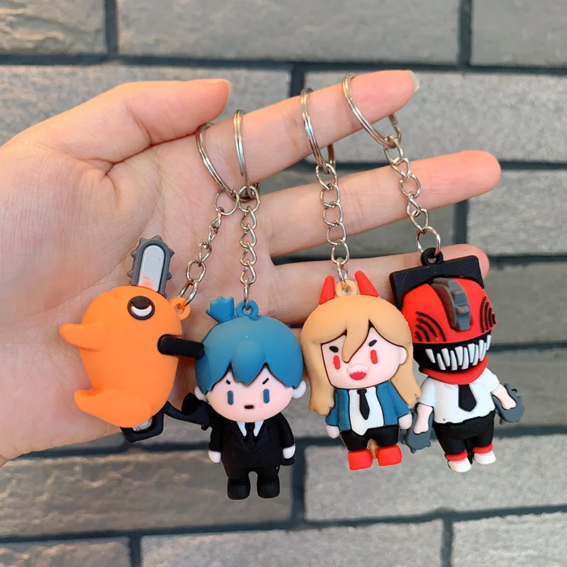 3cm Chainsaw Man Anime Figure Denji Pochita Makima Pvc Model Keychain Bagpack Car Decorative Accessories Collectibles Toy Gifts