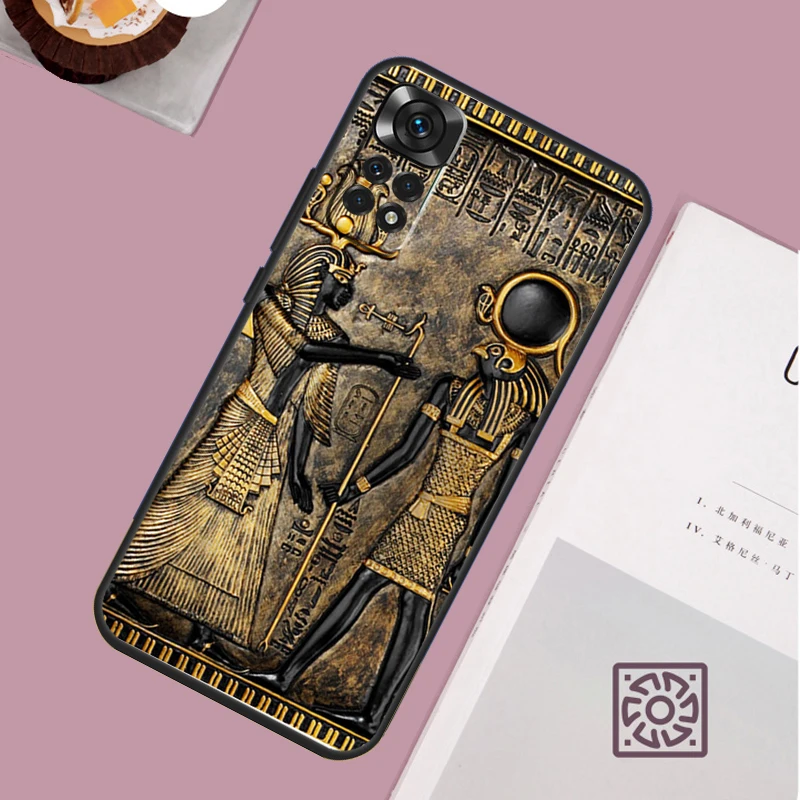 Sacred Eye of Horus Egypt Fresco Phone Case For Redmi Note 13 Pro 12 11 10 9 8 Pro 9S 10S 11S 12S 10A 9C 10C 12C 13C Cover