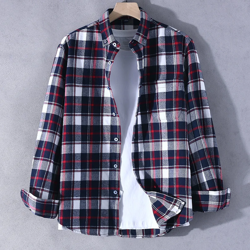 

The Main Promotion of New Explosive Personality Casual Plaid Style High-end Business + Handsome Comfortable Men's Shirt Clothing