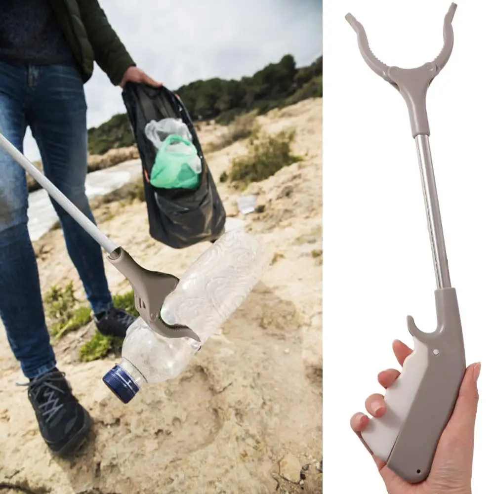 With Handle Garbage Picker Long Handled Stainless Steel Trash Reacher Picker Lightweight Easy To Hold Trash Pick Up Stick Home
