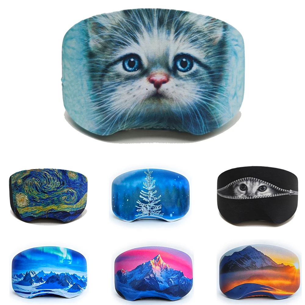 

Портативный защитный чехол для очков, лыжные велосипедные очки, высокая эластичность, устойчивость к царапинам, красивые стили для мужчин и женщин