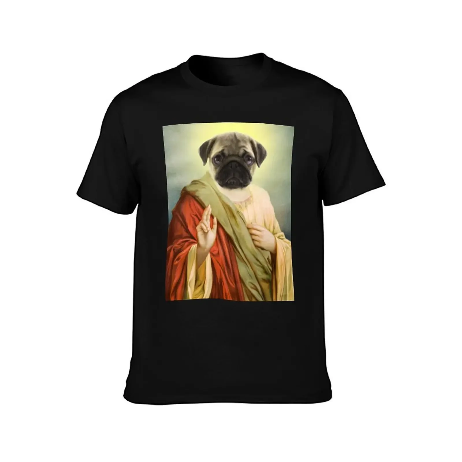 Holy Jesus Pug T-Shirt clothes new edition new gifts and t-shirts quick drying Men's t shirts