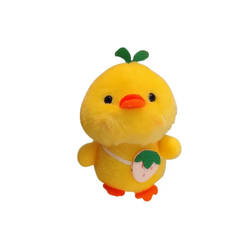 Portachiavi anatroccolo in peluche con espressione carina Portachiavi animale morbido per borsa per bambini Fascino Idea regalo di compleanno per bambini 1 pz