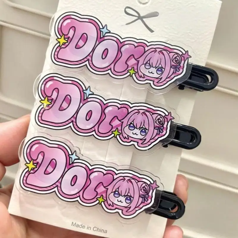 

Game Doro Cosplay Headwear Kawaii Acrylic Letter Duckbill Clip Hairclip Hairpin Jewelry Hair Accessories Ornament Prop