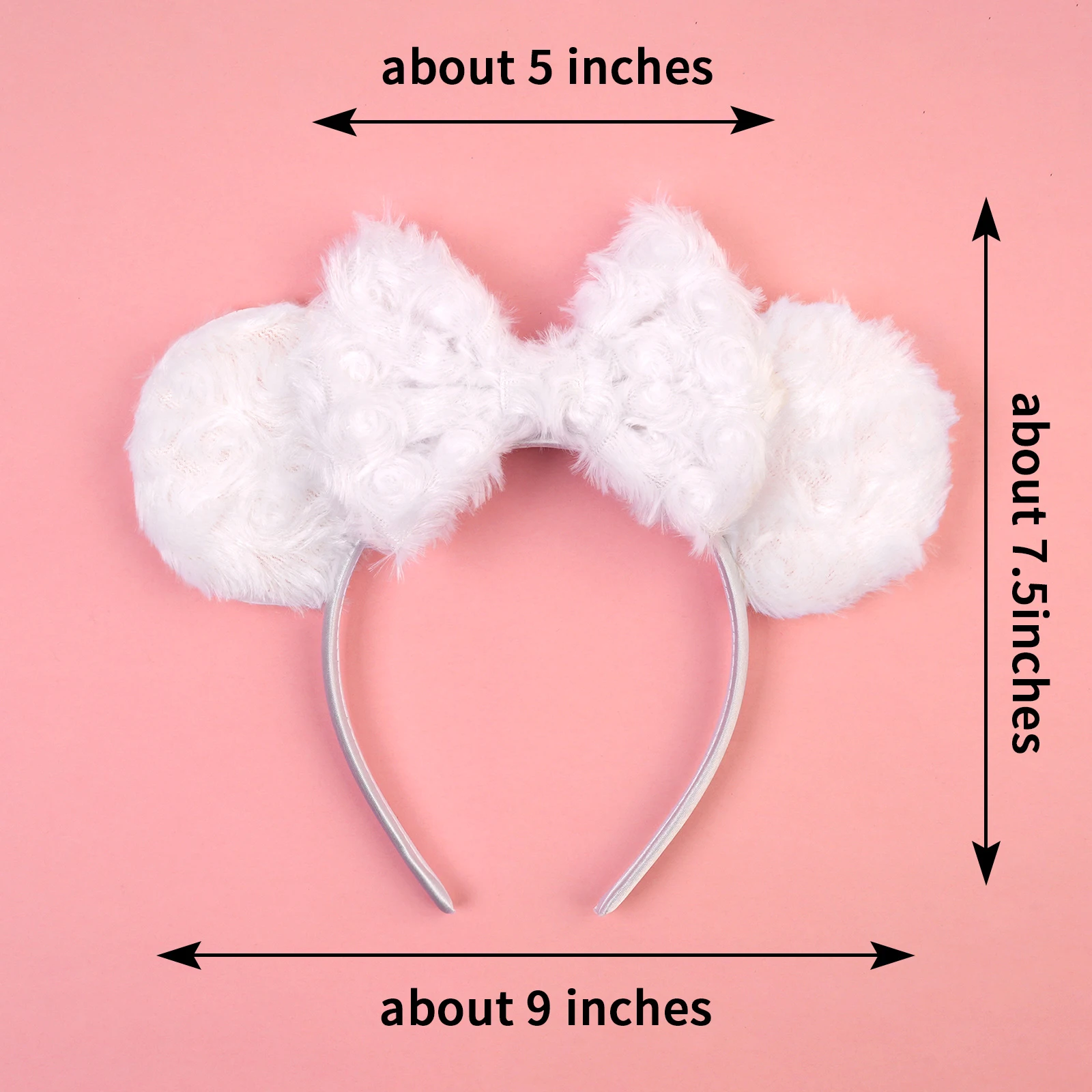 ミッキーボーイズホワイトフェイクファー NoBow ヘッドバ - Women Accessories Photos のレビューと価格
