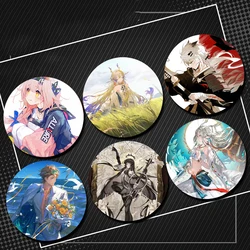 44/58mm Anime Arknights Brooches on Backpack Cartoon Coplay Badge Kal'tsit Amiya Theresa Cute Enamel Pins Jewelry Accessories