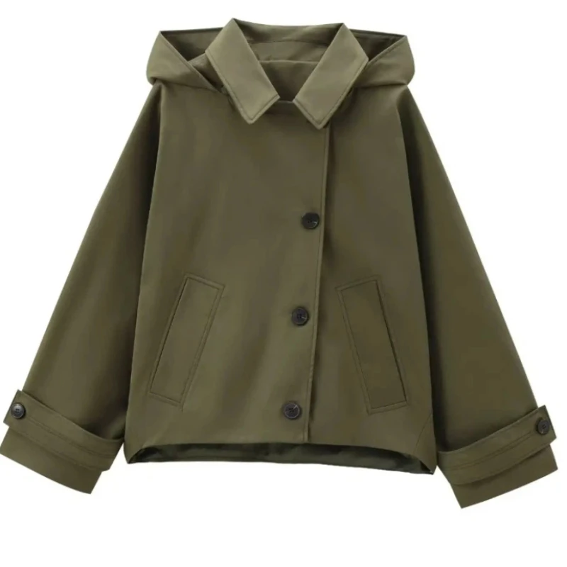 European Women's Clothing 2025 Autumn and Winter New Jacket French Design Fashionable Versatile Hooded Jacket Jacket