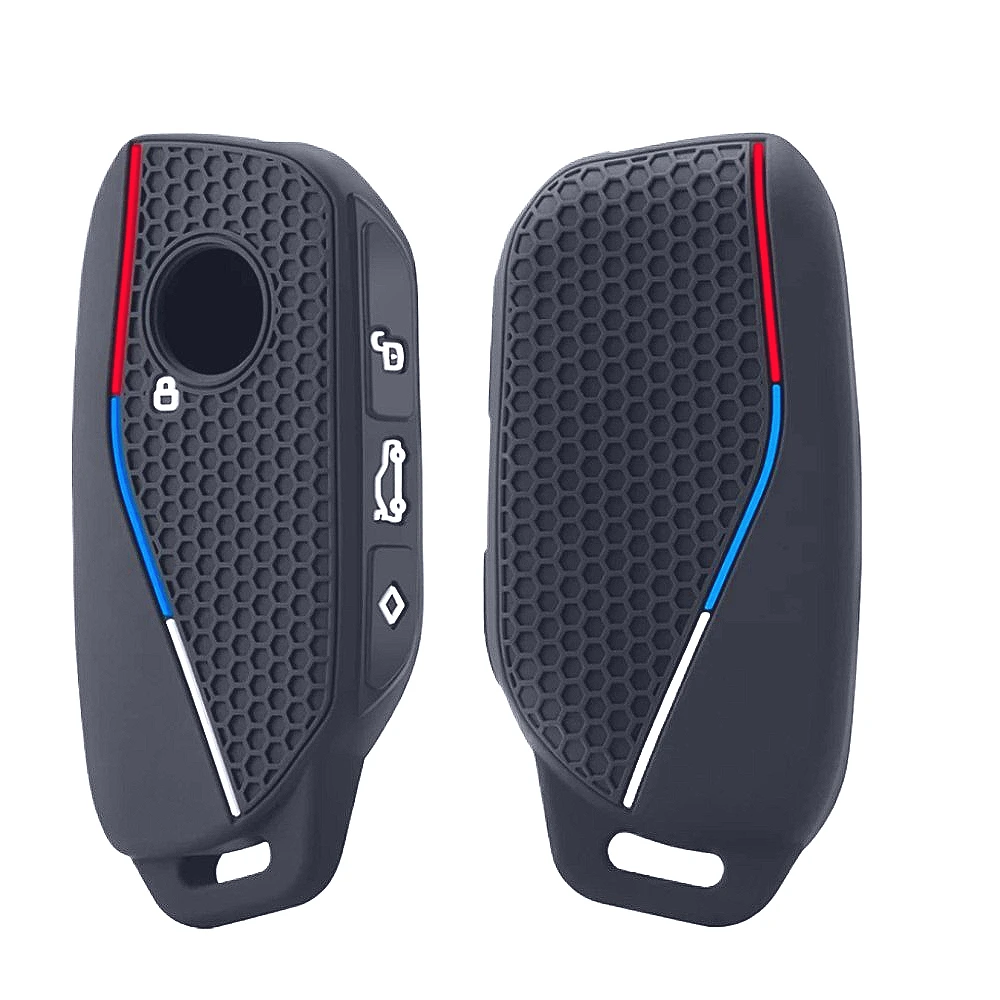 Silicone holder key cover Accsesories car key case keychain for BMW Series 7 735i 740Li X7 X1 U11 2023 I7 G07 LCI XM
