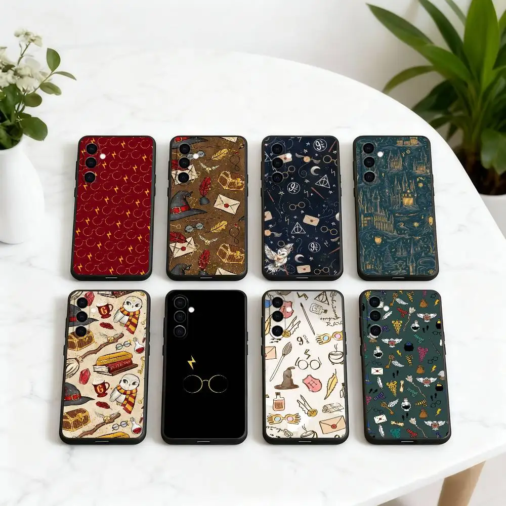 Funda de teléfono M-Magic H-Harry-es P-Potters W-Wand para Samsung Galaxy A73,A72,A71,A70,A53,A52,A51, otras fundas negras suaves