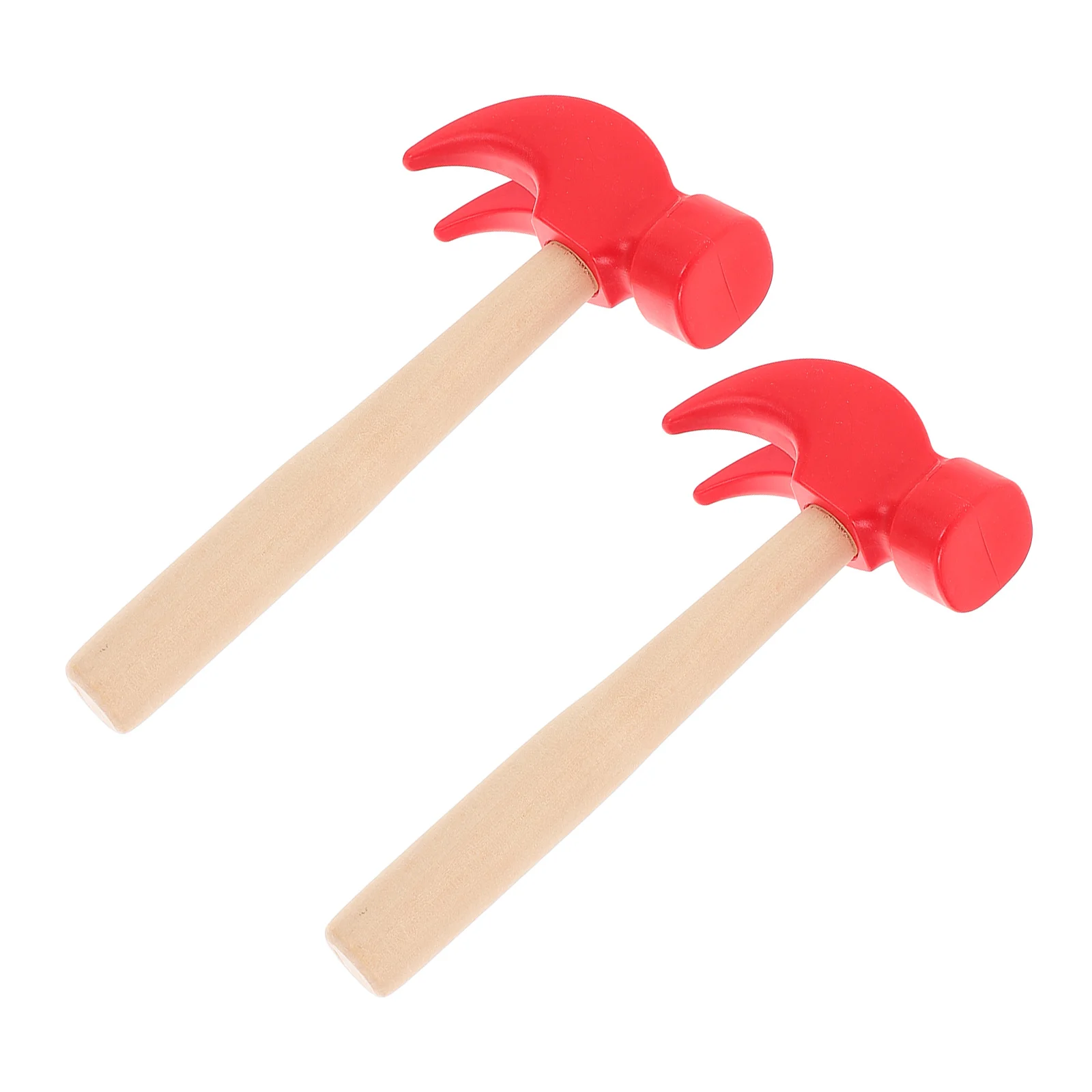 2 Pcs Hammer Percussion Simulated Small Wooden Child Children's Toys Maintenance Tools