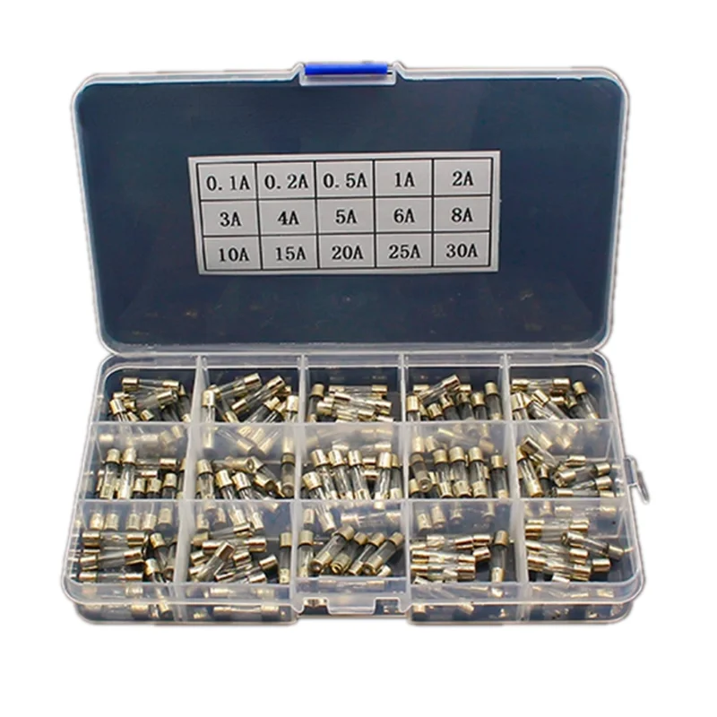 أنبوب زجاجي للسيارة مصهر مع صندوق ، مصهر منزلي ، مصهر سريع ، طقم متنوع ، ، من من من من من نوع x 30 ، 6x30 ،