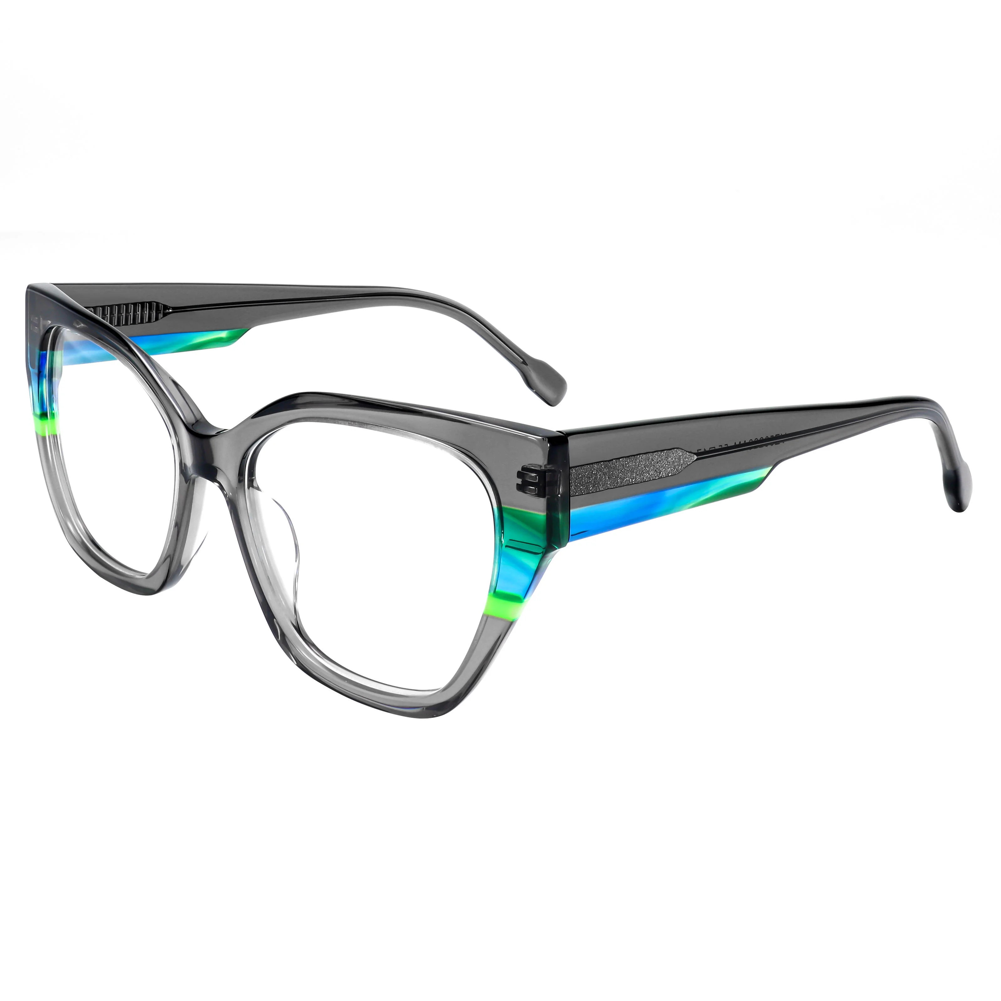 

VZONE New Design Oversized Cat Eye Optical Frames Luxury Laminated Premium Acetate Women Eyeglasses