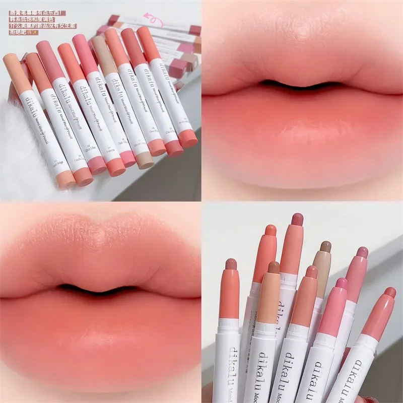 Matte Lippenstift Stift Wasserdicht Nude Lip Liner Bleistift Matte Kontur Tönung Korallen Rosa Lippenstifte Dauerhafte Nicht-stick Tasse Lippen make-up