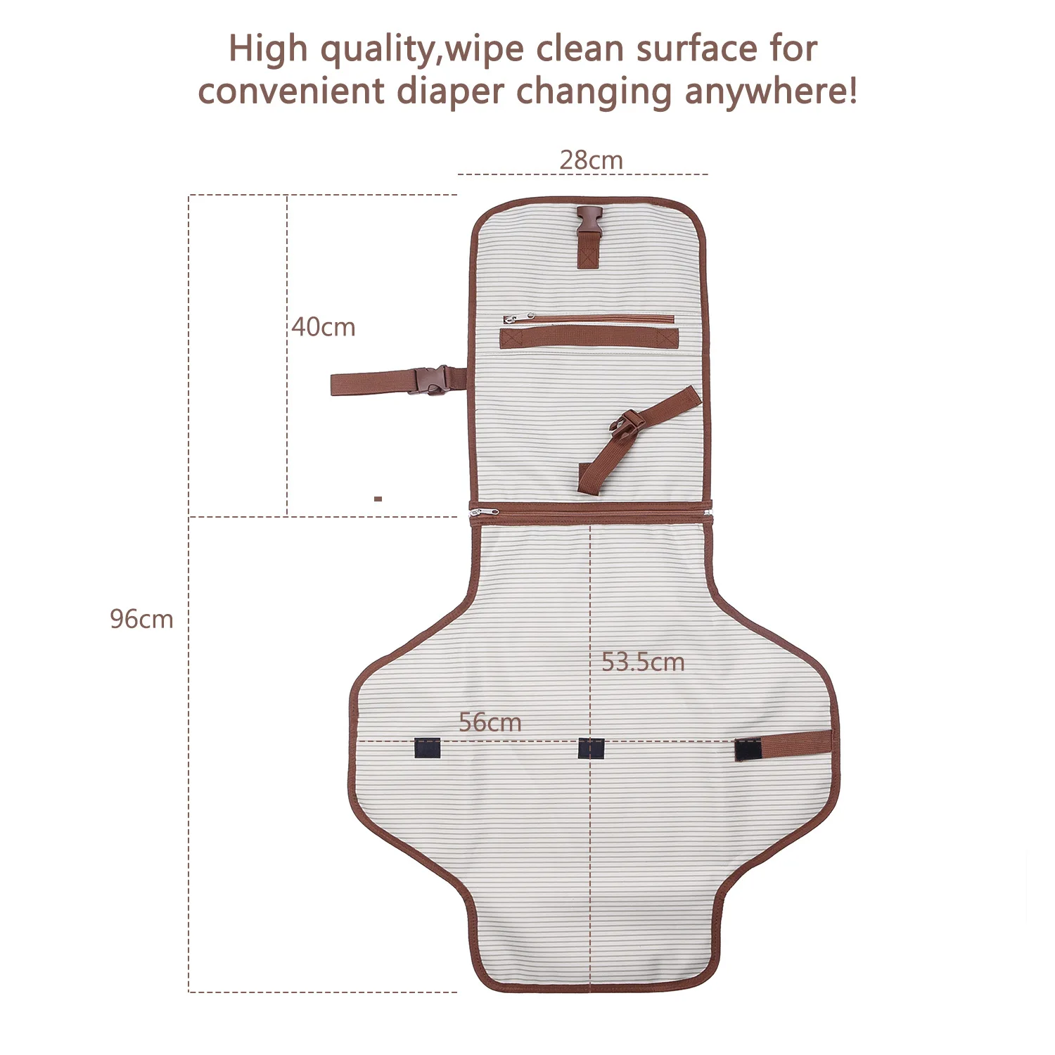 Reise Outdoor Tragbare Baby Windel Ändern Pad Abdeckungen Baby Wasserdichte Harn Pad Matte Hat Lagerung Gestreiften Kinderwagen Tasche 2 Farbe