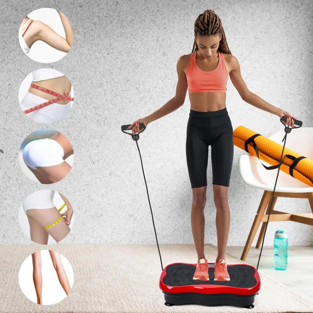 

Виброплатформа для всего тела с эспандерами, домашний тренажер для похудения и коррекции фигуры