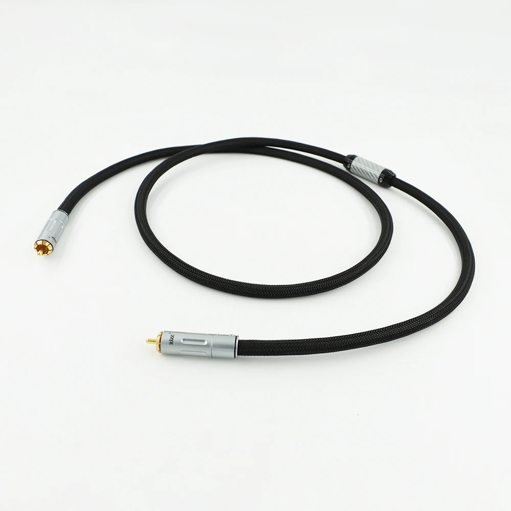 pure silver coaxial audio cable 75 Ω subwoofer cable output SPDIF digital decoding TV power amplifier 5.1 audio cable