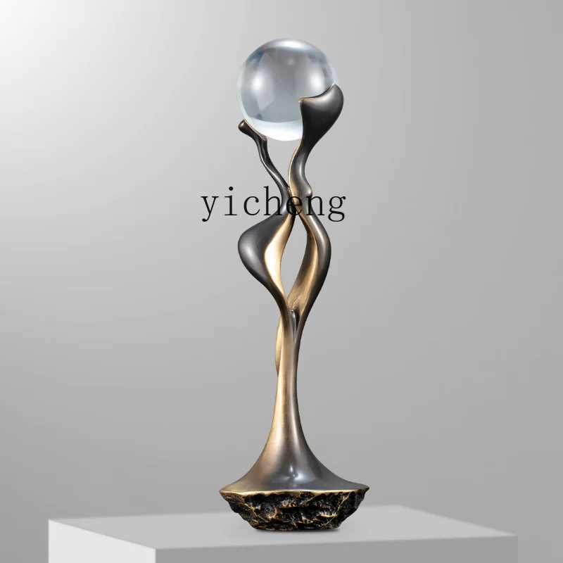 

FY1 brass home living room wine cabinet entrance decoration office desktop ornament