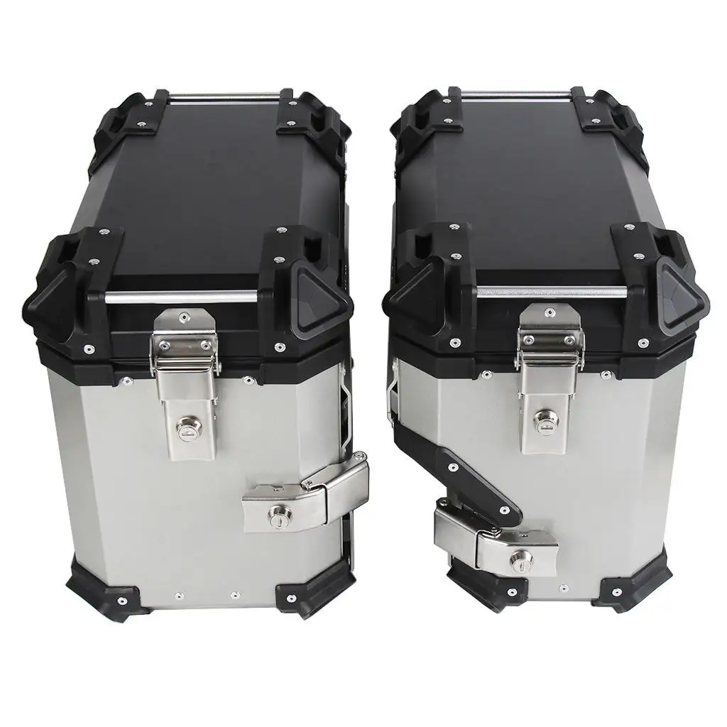 กล่องเก็บของข้างรถมอเตอร์ไซค์ 38 ลิตร กล่องใส่สัมภาระ กล่องเครื่องมือ กระเป๋าข้างรถ  อะลูมิเนียม ใช้ได้กับรถทุกรุ่น