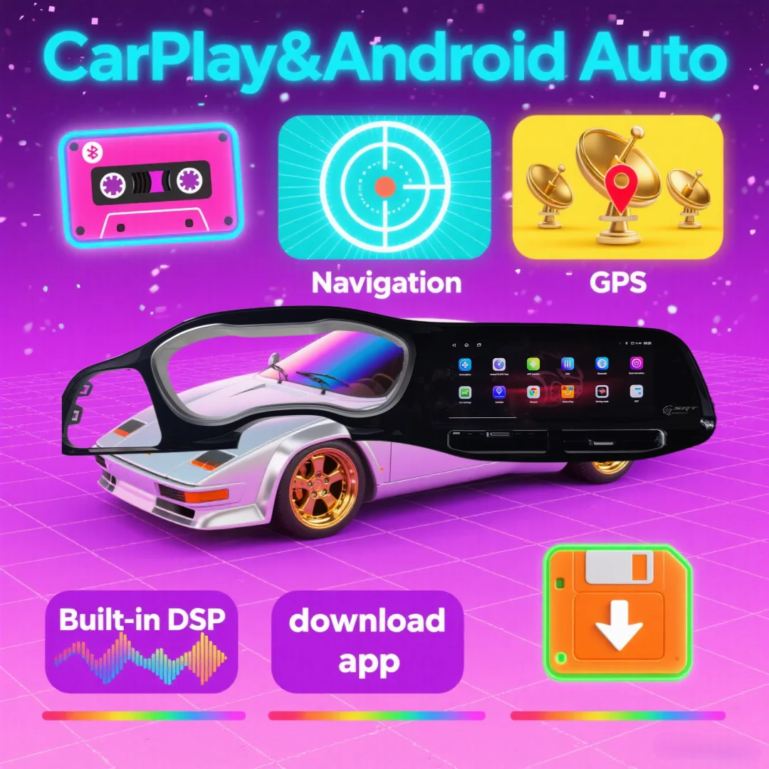 

JL12,3-дюймовый Android для Dodge Challenger, автомобильное радио, GPS-навигация, головное устройство, радиомагнитофон, мультимедийный плеер, авто стерео