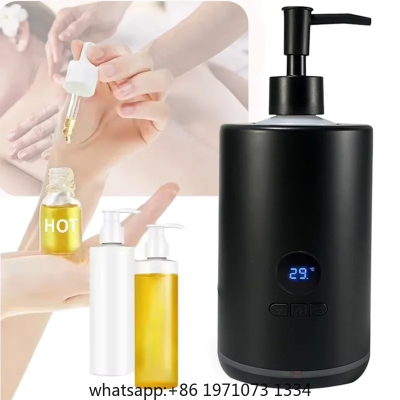 Single Bottle Massage Oil Heater Adjustable Multifunction Lotion Cream Heater Portable Quick Heating for  EU/US Plug