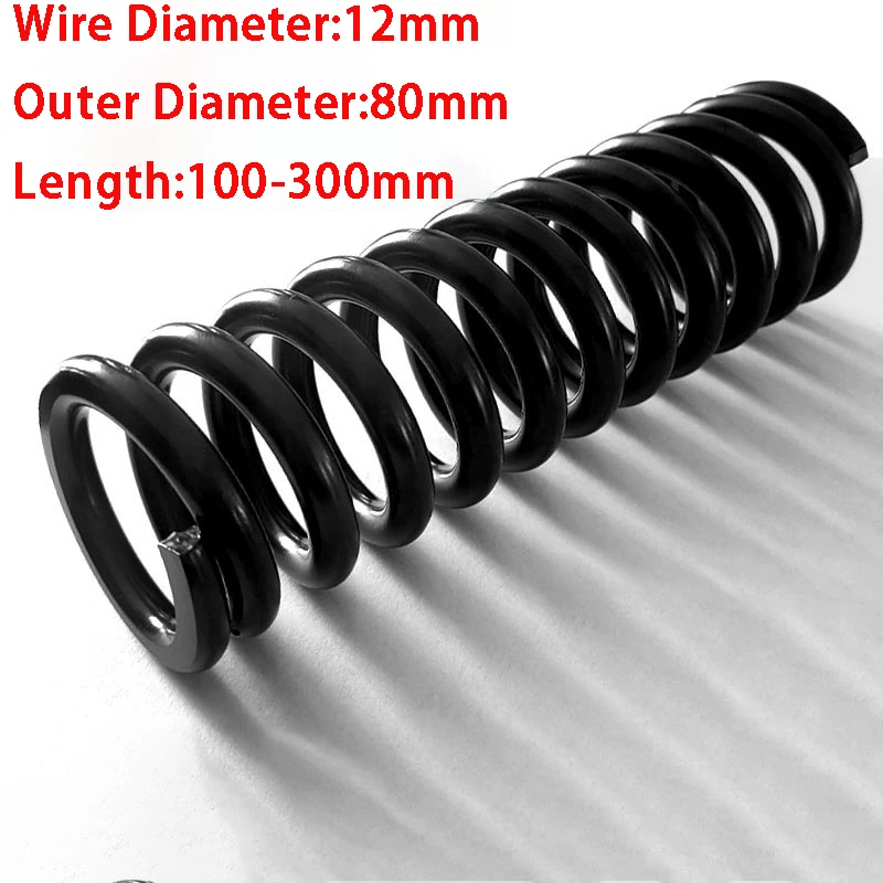 

Custom Shock Absorbing Heavy Duty Large Big Pressure Compression Spring,12mm Wire Diameter*80mm Out Diameter*100-300mm Length