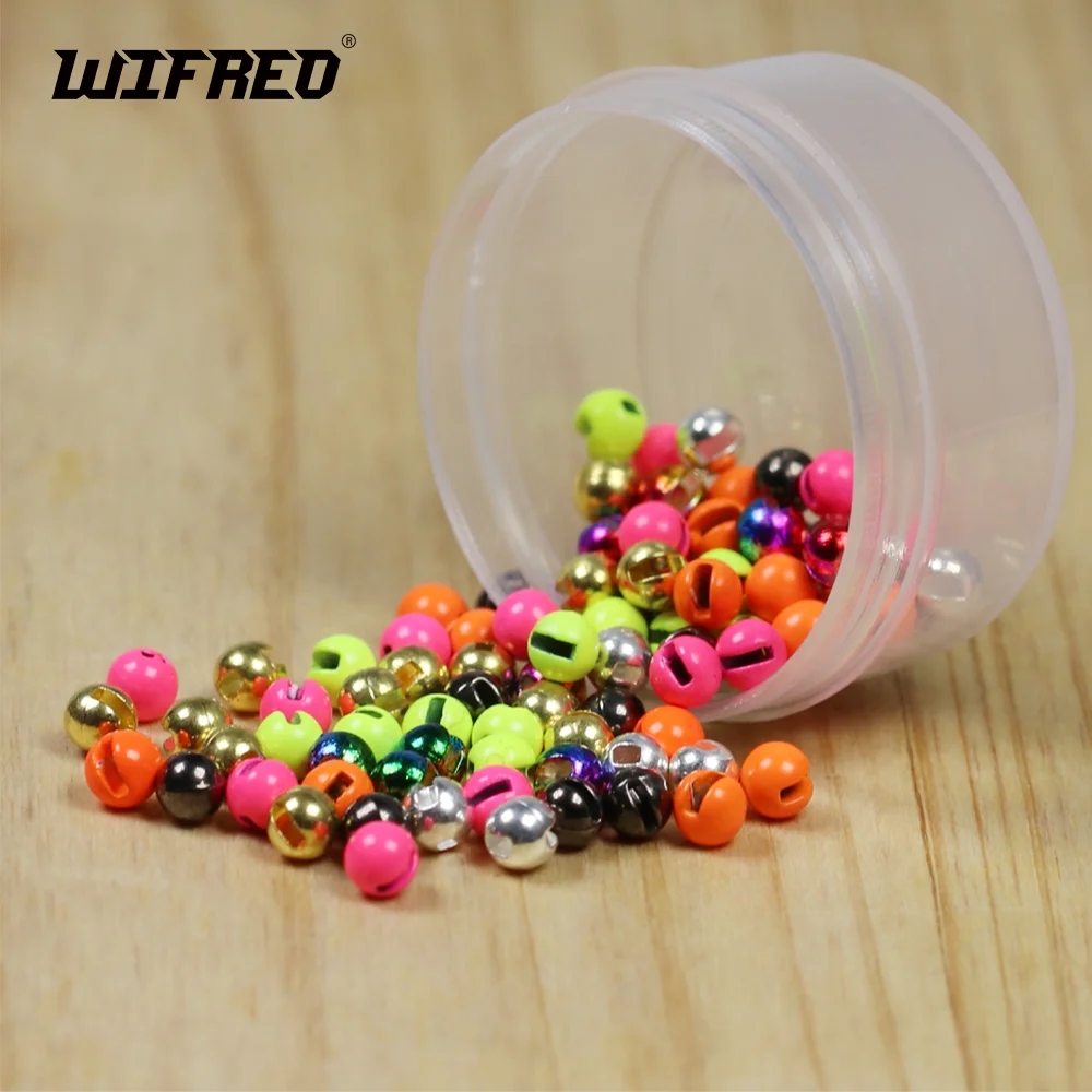 Wifreo 20 SZTUK Szlifowane Ciężkie Koraliki Buty Beadhead 2.5mm-5.5mm Materiał do Wiązania Much Jig Nymph Pstrąg Akcesoria do Przynęt Wędkarskich