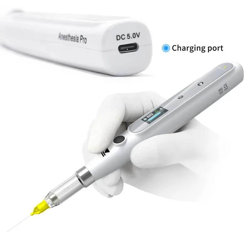 Dental Wireless Smart Anesthesia Injector LCD Display Oral Local Anesthesia Syringe Painless Pen Dentist Injection Tube Device