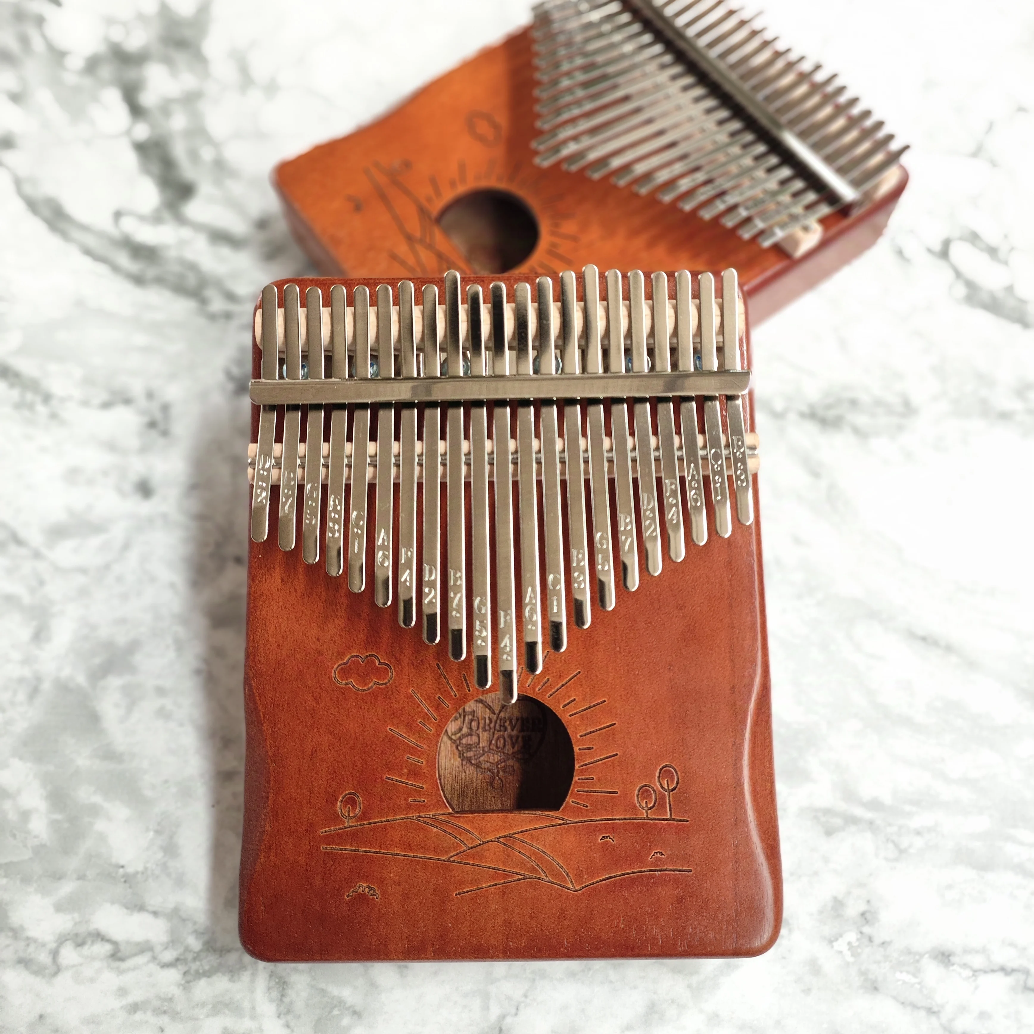 Calimba de 21 Teclas, Piano de Pulgar Profesional Afinado, Kalimba Portátil de 17 Teclas, Piano de Dedos para Principiantes, Regalo para Cumpleaños, Festivales y Relajación
