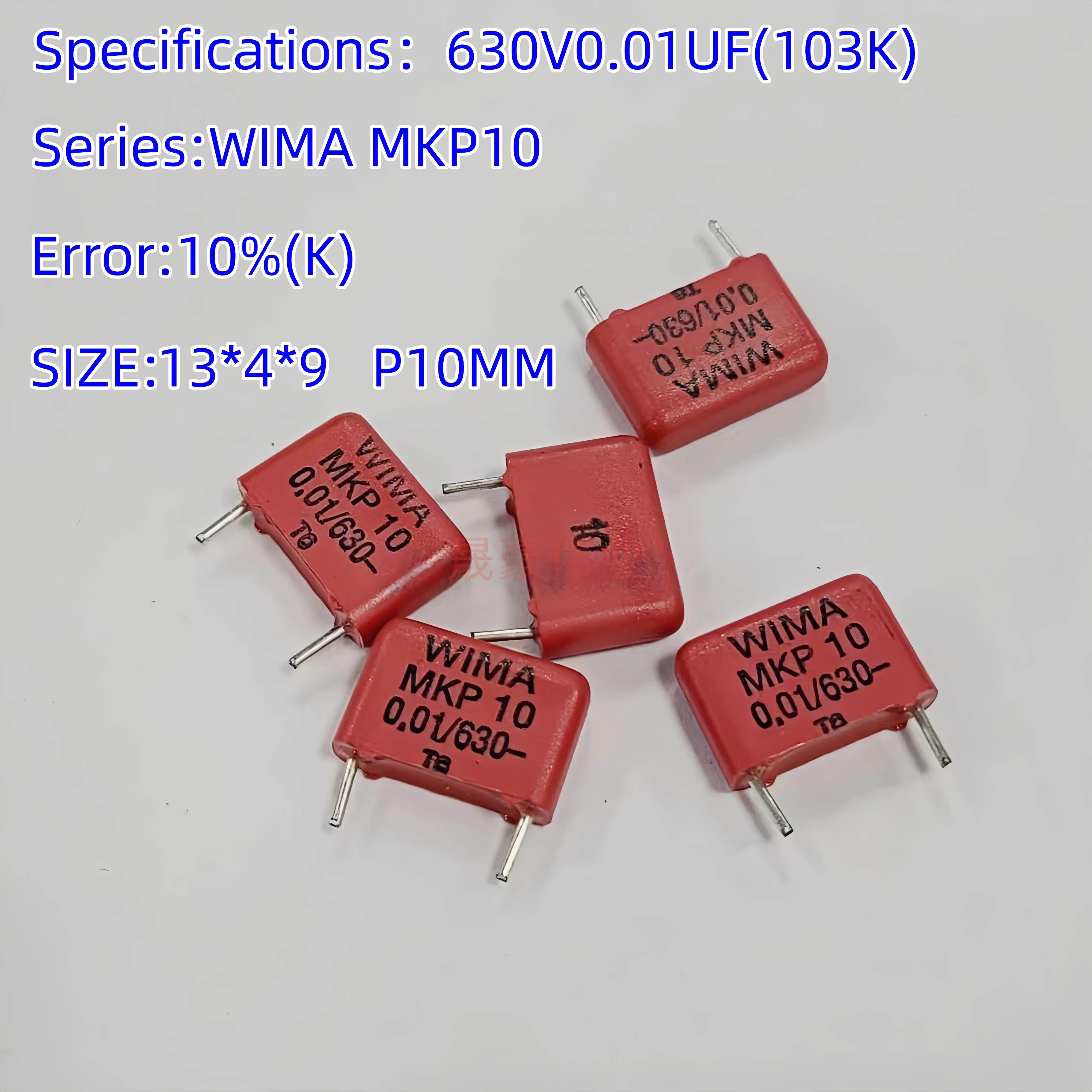 630VDC2.2NF 3.3NF 4.7NF 5.6NF 8.2NF 10NF 15NF 68NF 100NF WIMA MKP10 Polypropylene Film Capacitors Kit for Audio HiFi Crossover