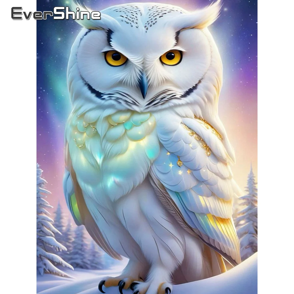 Ever shine Diamant Malerei Eule Tier volles Quadrat rundes Mosaik Vogel DIY 5d Handarbeit Dekor für zu Hause