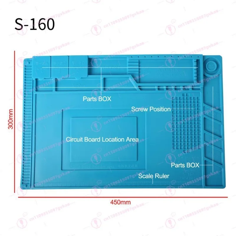 Magnetic Insulated Silicone Work Pad for BGA Welding Repair Station