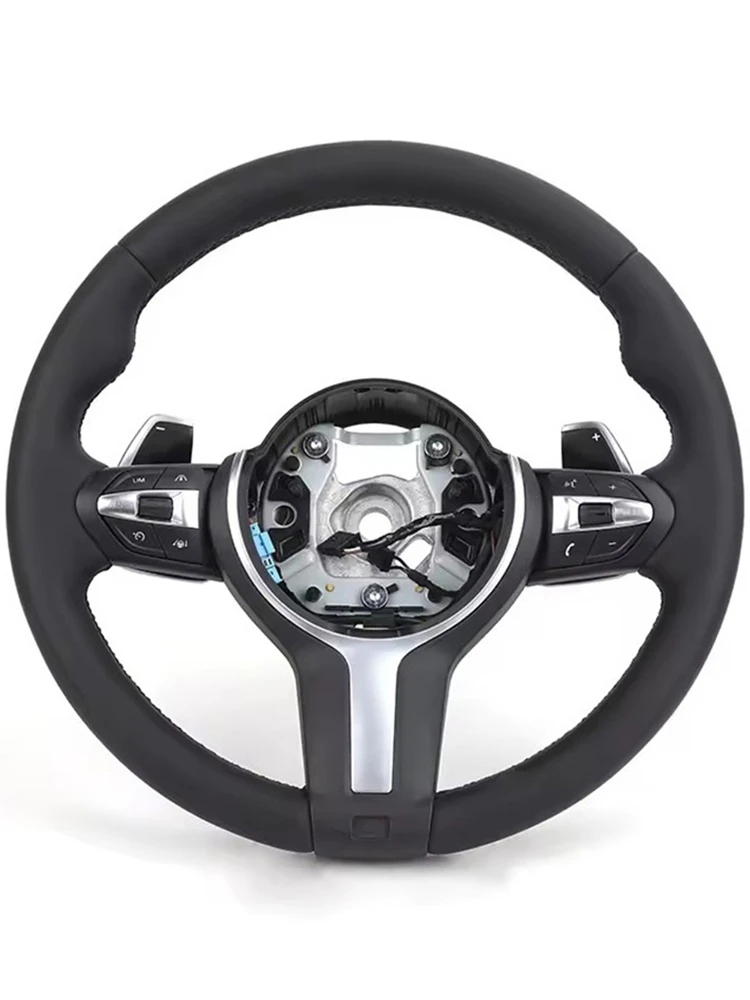 Interieur M Serie Lederen Stuurwiel Voor BMW M3 M5 F20 F22 F23 F30 F33 F34 X1 F48 X5 F15 X3 F25 F80 E90 E70 E84 Met Peddels - afbeelding 2