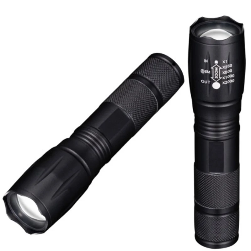 Tactical Military LED Flashlight 980000LM Zoomable 5-Mode Without Battery