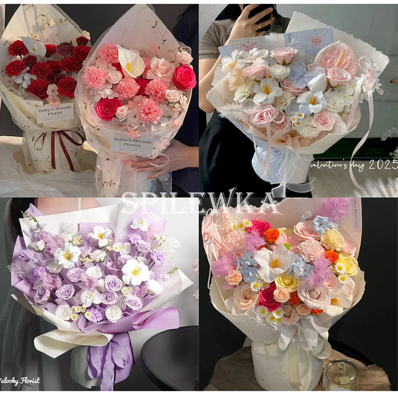 50 Stück Künstliche Nelkenblütenköpfe DIY-Blumenmaterial für Muttertag-Bouquet, Geschenkbox, Heimdekoration, Valentinstags-Partydekoration – Detail 4