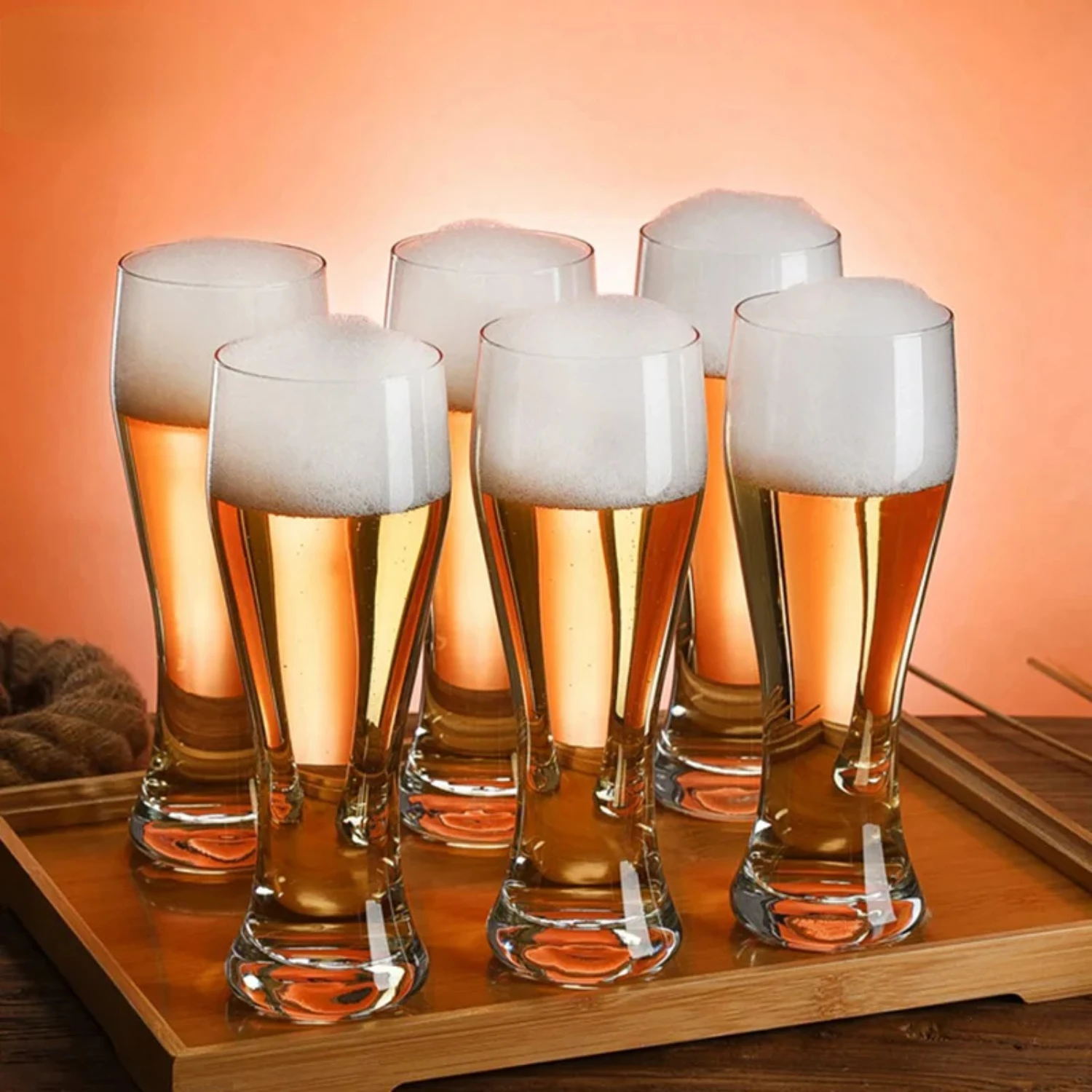 Thickened beer glass with large capacity craft beer light luxury premium glass  red draft beer glass  glass