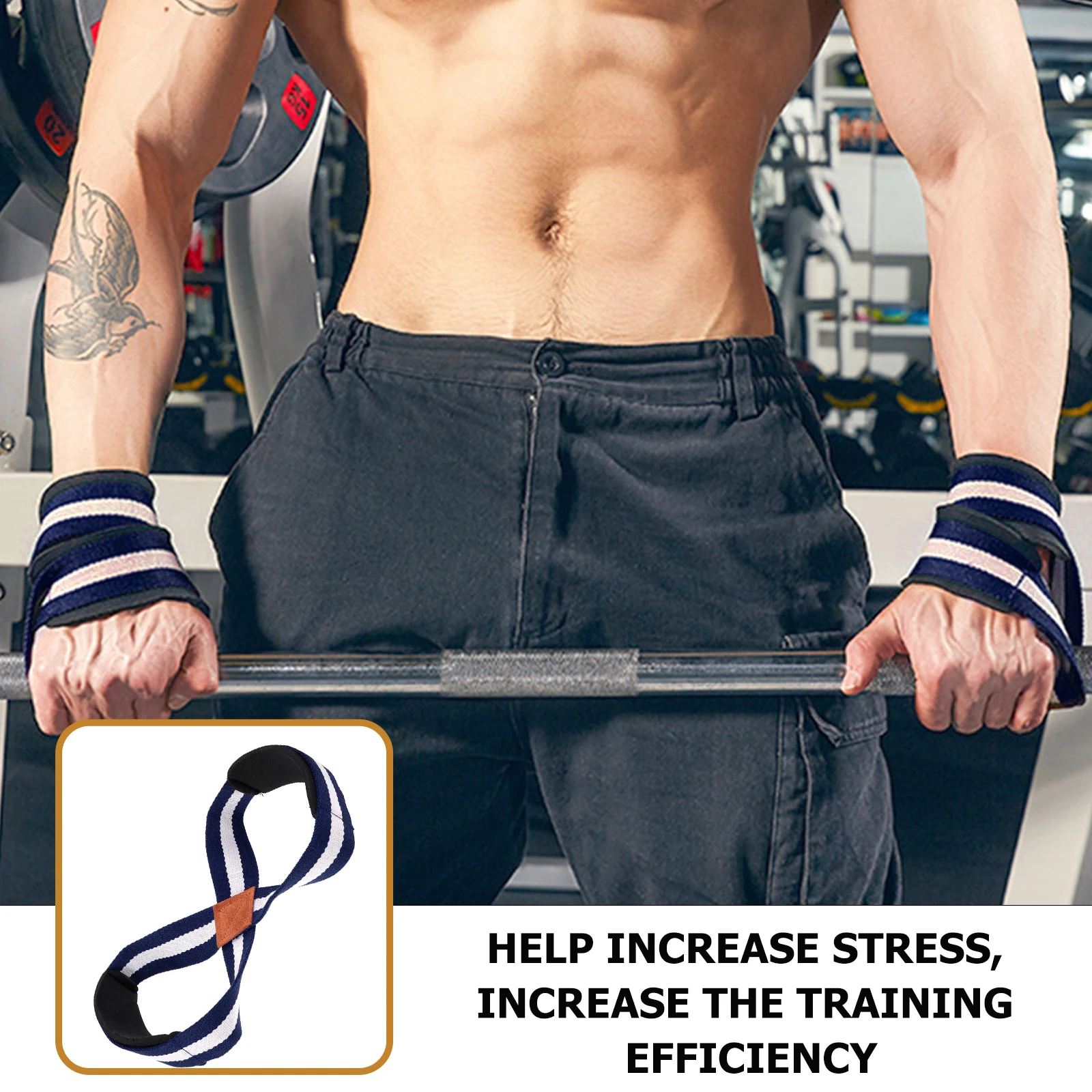 

Figure 8 Weight Lifting Belt Weightlifting Wrist Strap Straps for Gym Auxiliary Fitness Bands Men Cotton Webbing Hand Grip