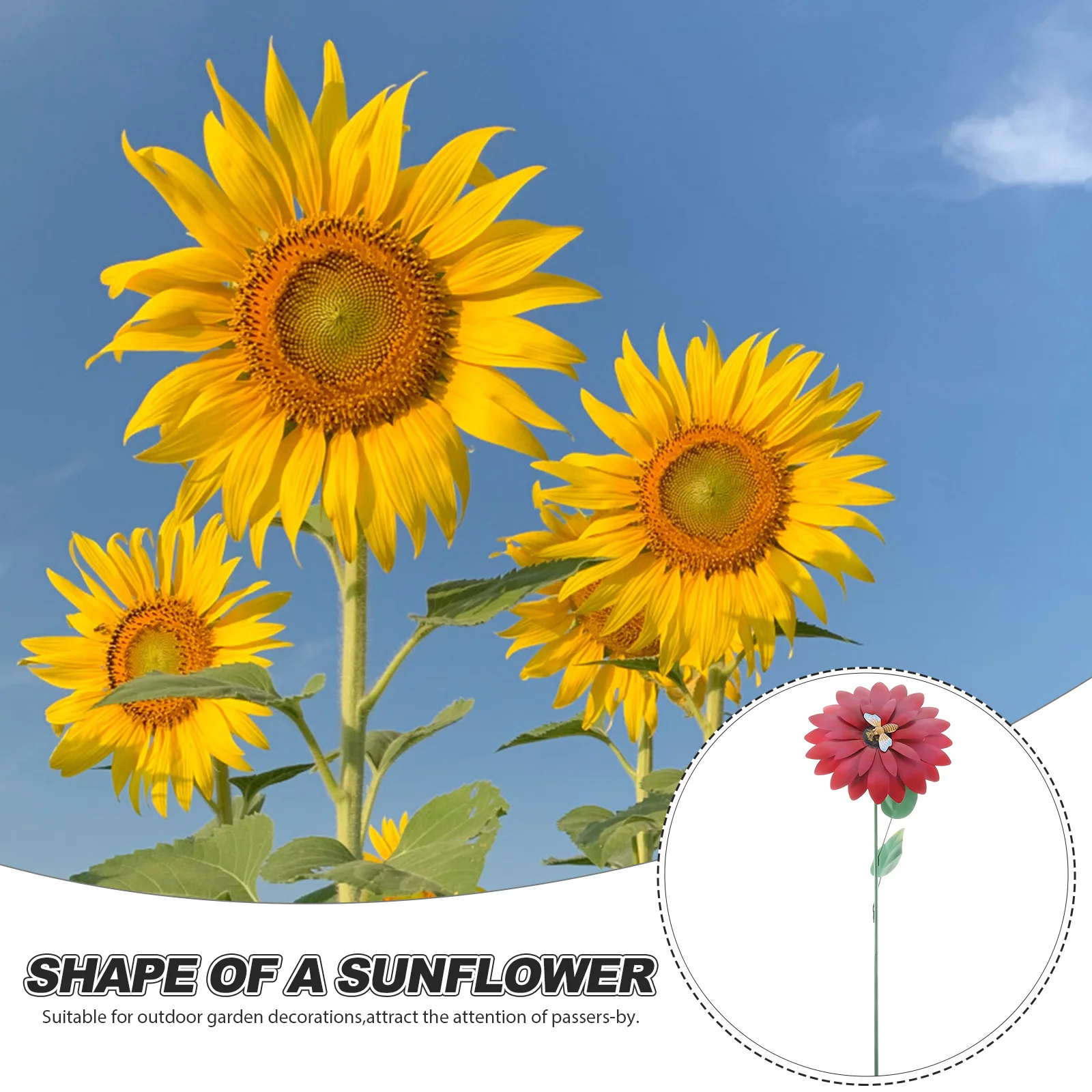

Iron Garden Decoration Stakes Metal Flower Decor For Yard Lifelike Outdoor Spring Decorations Durable Flower Lawn Signs Garden