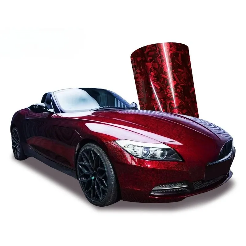 fiber color changing film flower carbon red color car coat scratch-resistant and anti-fouling car paint surface protective film