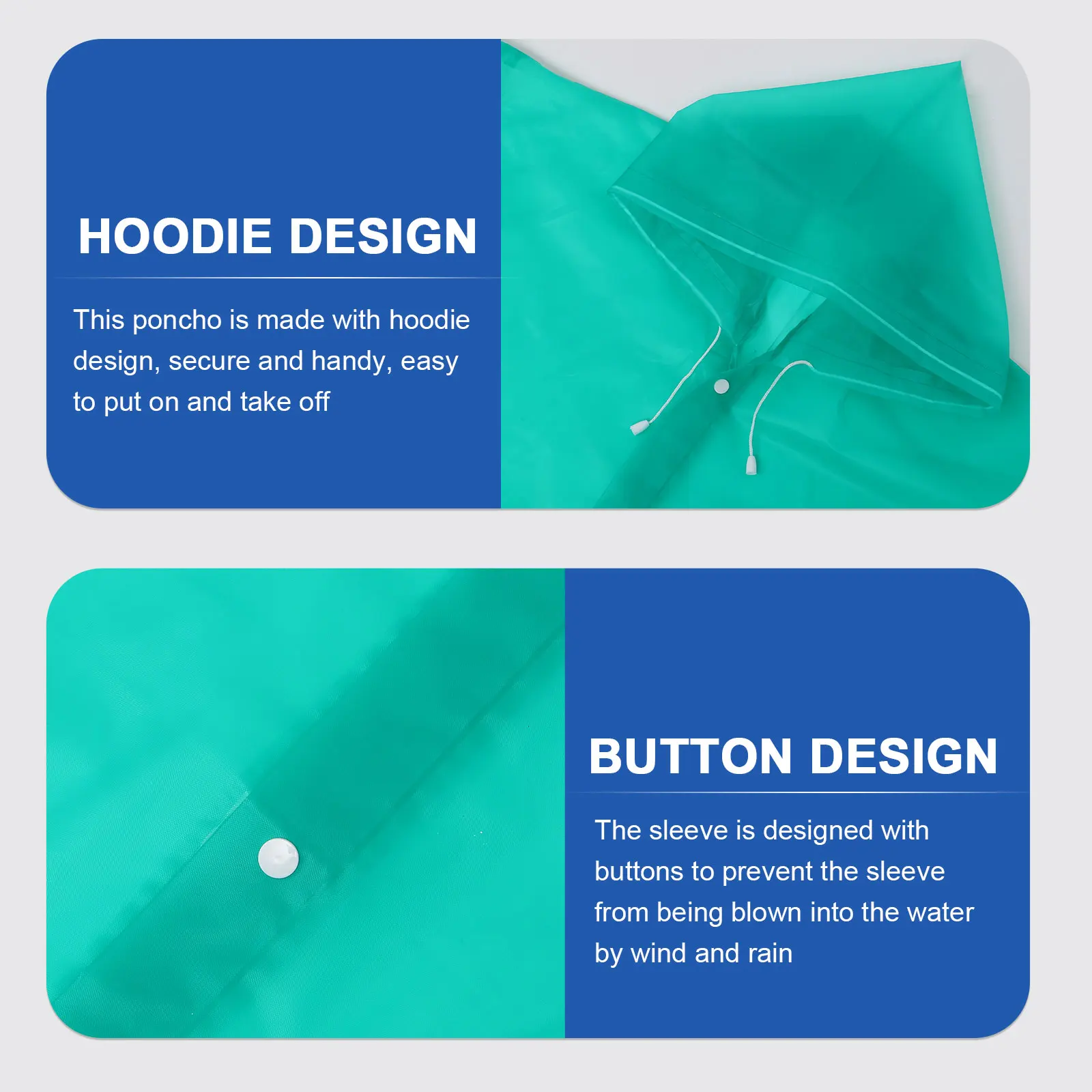 

Thick Transparent Rain Coat Professional Rain Poncho Portable Student Waterproof Hooded Outdoor Accessory Lightweight Emergency