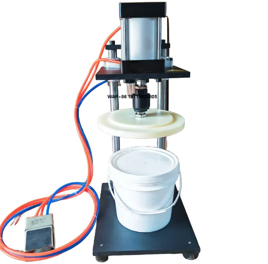 High Quality Semi-Automatic Caps Pressing Machine Plastic Barrel Capping Machine Bucket Sealer for Capping Industry
